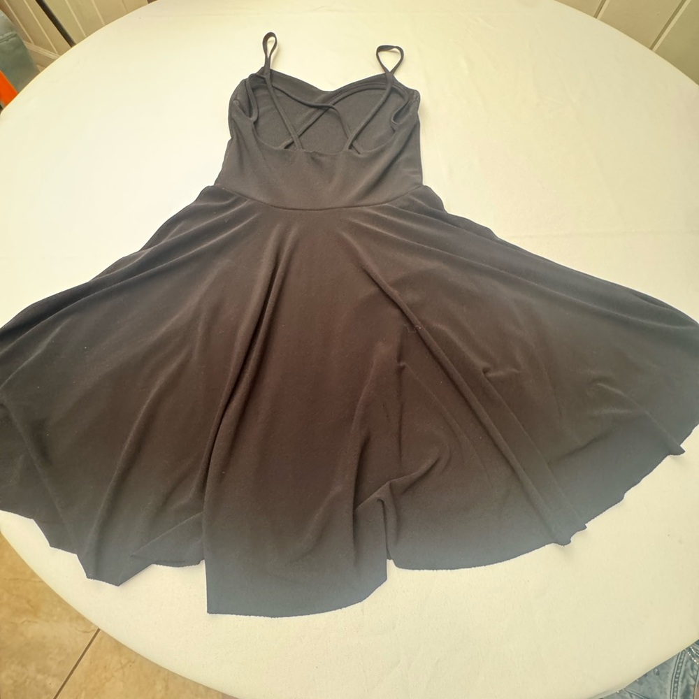 Elegant Black Spaghetti Strap Dress